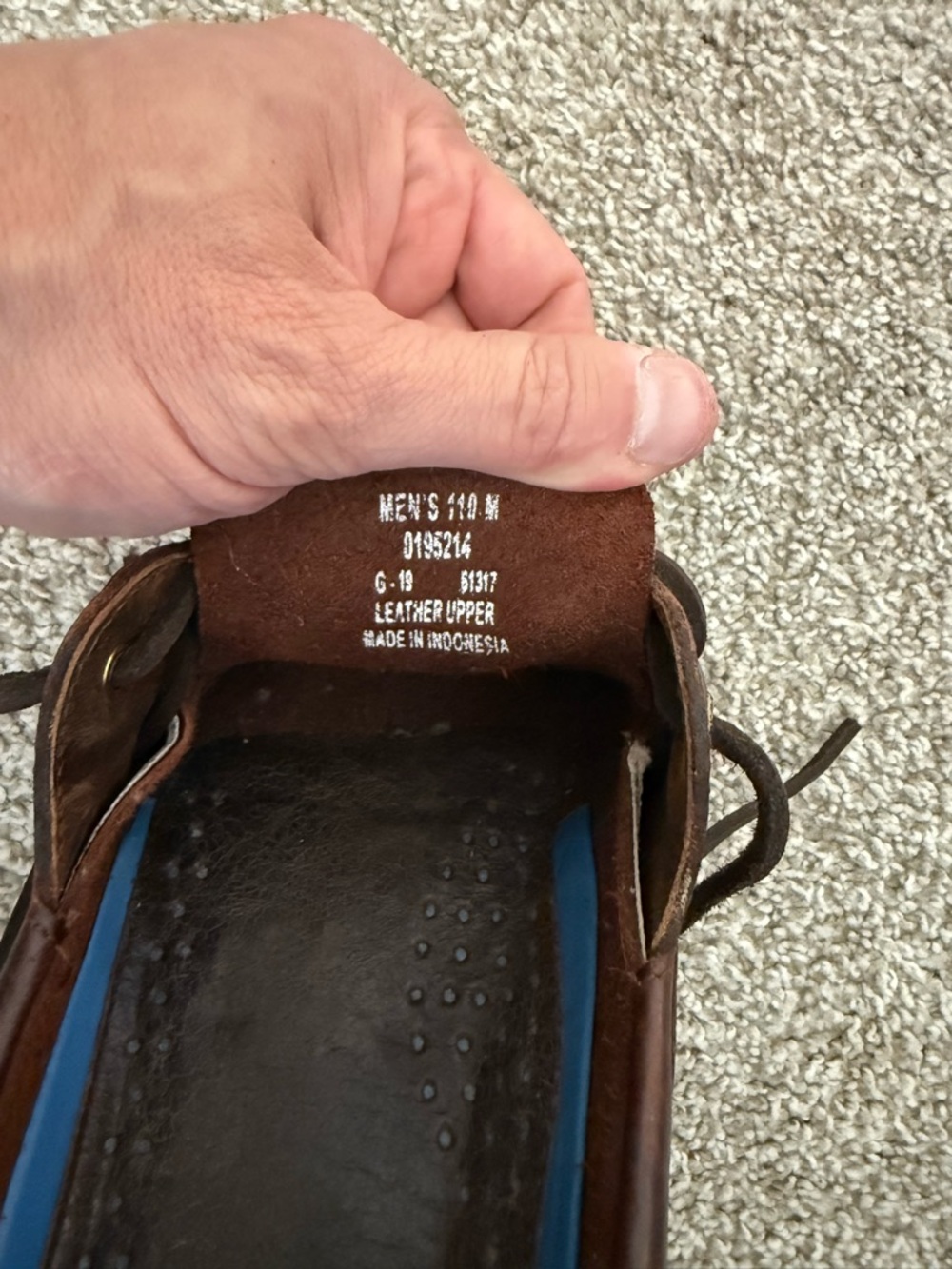 Sperry Dark Brown Leather Lace-Up Boat Shoes - Picture 6 of 8
